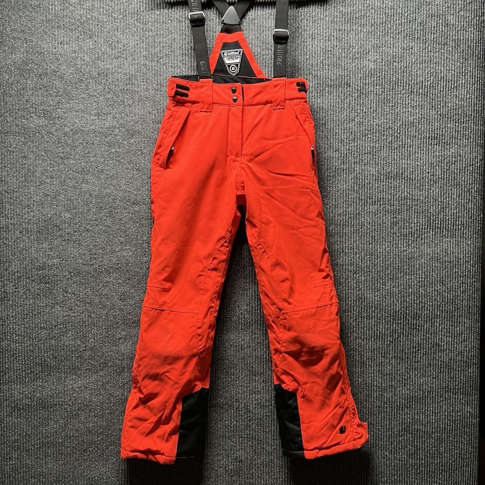 Killtec Enough Detachable Suspender‎ Pants Youth Sz 12 Red Waterproof Insulated